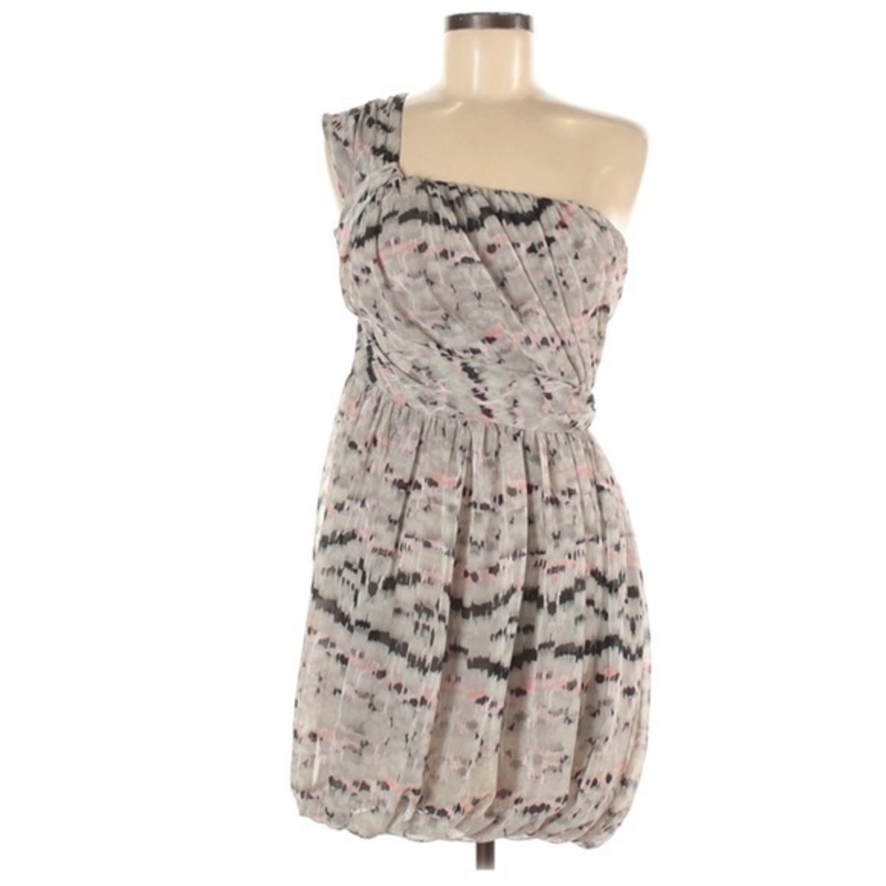 BCBGeneration One Shoulder Draped Mini Dress